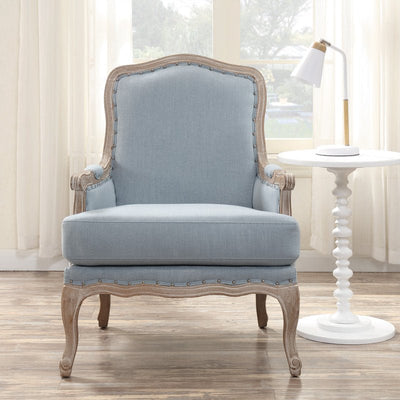 Royal | Modern Curve Armchair with Linen Upholstery – 81×73×96 cm - Al Rugaib Furniture