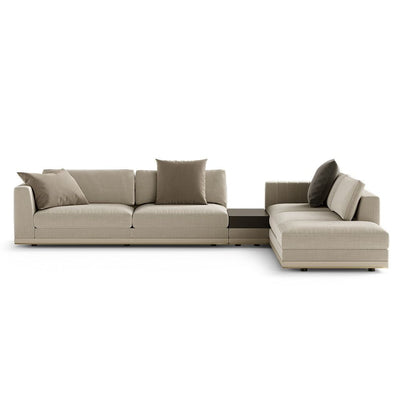Royal | Modern Gray L - Shape Sofa with Soft Chanel Upholstery – 300×300 cm - Al Rugaib Furniture