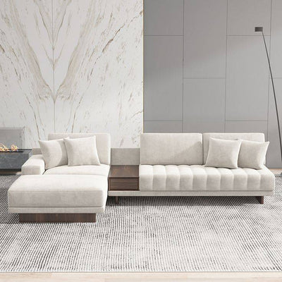 Royal | Modern L - Shaped Sofa with Soft Chanel Upholstery – 300×150 cm - Al Rugaib Furniture