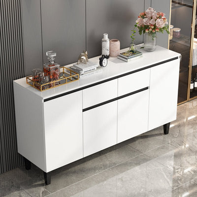 Royal | Modern White Wood Buffet Table – 200×85×50 cm - Al Rugaib Furniture