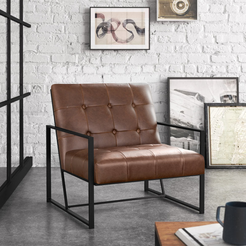 Royal | OpalBloom Chair Leather & Steel–Swedish Wood Structure – 100×85×85 cm Chairs| Royal Furniture