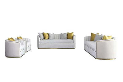 Royal | Premium Living Room Set – 3 - Seater Sofa + 2 - Seater Sofa + 2 Single Chairs - Al Rugaib Furniture
