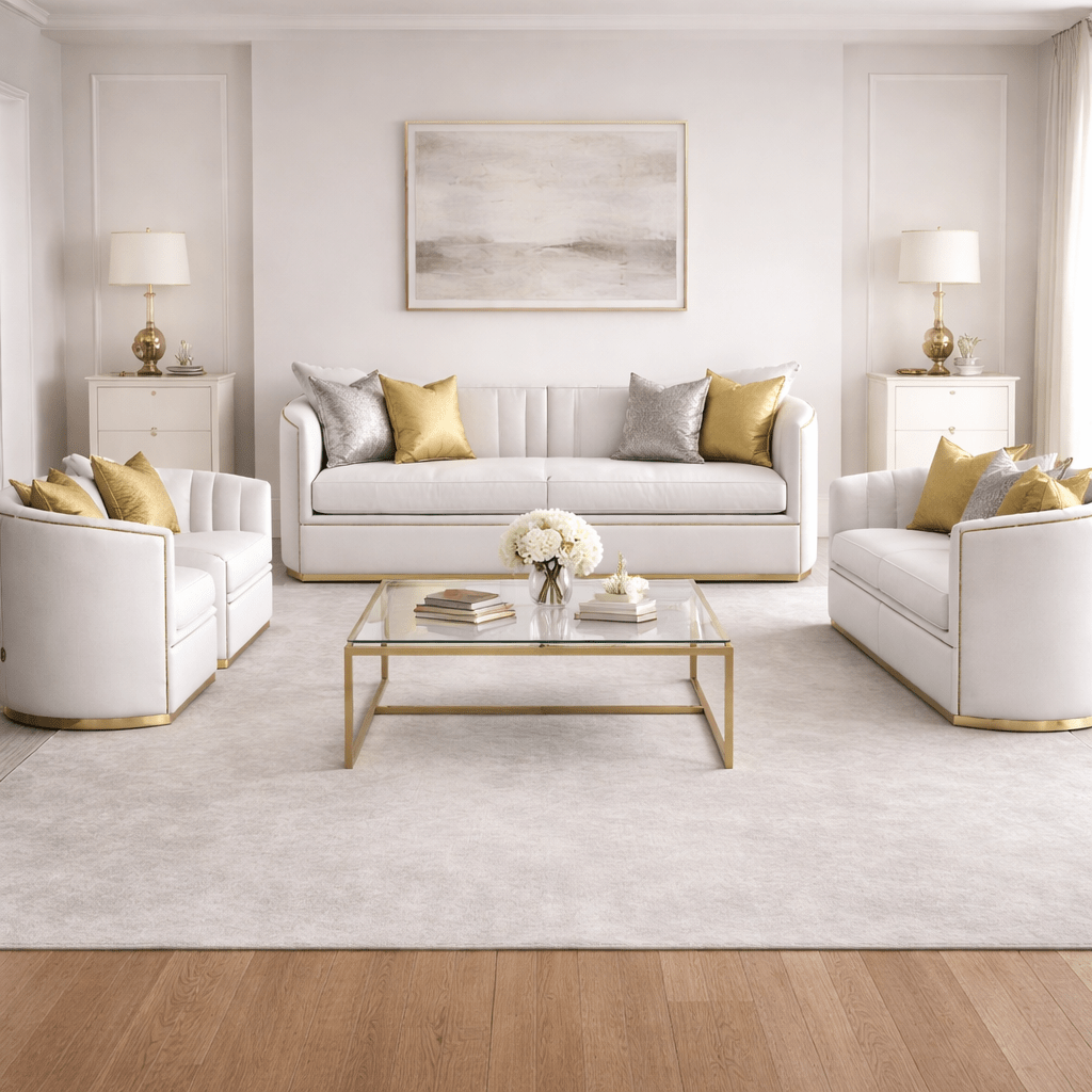 Royal | Premium Living Room Set – 3-Seater Sofa + 2-Seater Sofa + 2 Single Chairs Sofas & Loveseats| Royal Furniture