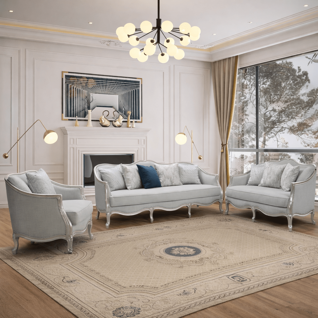 Royal | Premium Seating Set – 1 Three-Seater Couch + 1 Two-Seater Couch + 2 Single Chairs Sofas & Loveseats| Royal Furniture