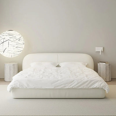 Royal | Serenity Velvet Bedframe White - Al Rugaib Furniture