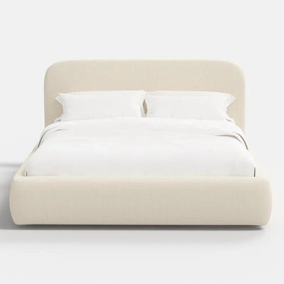 Royal | Swedish Wood Boucle Oceanic Calm Bed in Beige - Al Rugaib Furniture