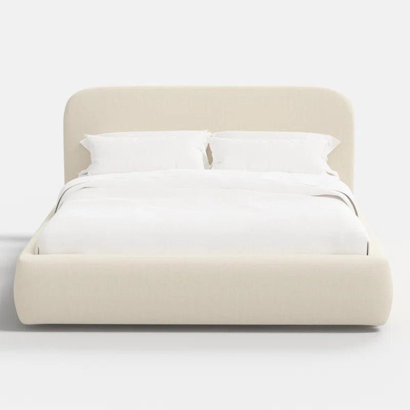 Royal | Swedish Wood Boucle Oceanic Calm Bed in Beige - Al Rugaib Furniture