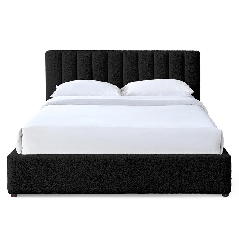 Royal | Swedish Wood Bouclé Regal Essence Bed in Black - Al Rugaib Furniture