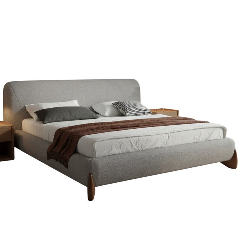 Royal | Swedish Wood Bouclé Tranquil Nest Bed in Gray - Al Rugaib Furniture