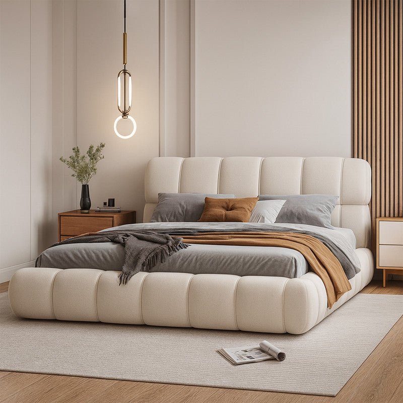 Royal | Swedish Wood Chanel Modern Bed in Beige Beds| Royal Furniture