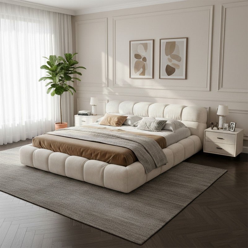 Royal | Swedish Wood Chanel Modern Bed in Beige Beds| Royal Furniture