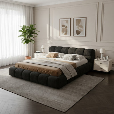 Royal | Swedish Wood Chanel Modern Bed in Black - Al Rugaib Furniture