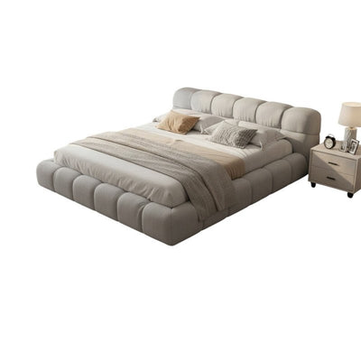 Royal | Swedish Wood Chanel Modern Bed in Light Gray - Al Rugaib Furniture