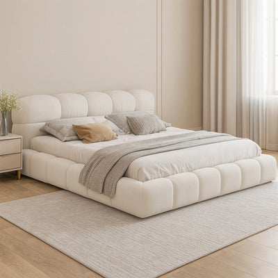 Royal | Swedish Wood Chanel Modern Bed in White - Al Rugaib Furniture