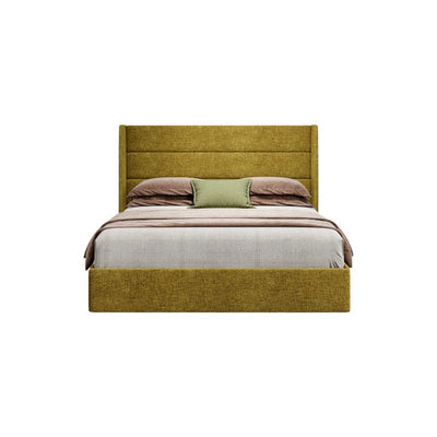 Royal | Swedish Wood Linen Divine Rest Bed in Camel - Al Rugaib Furniture