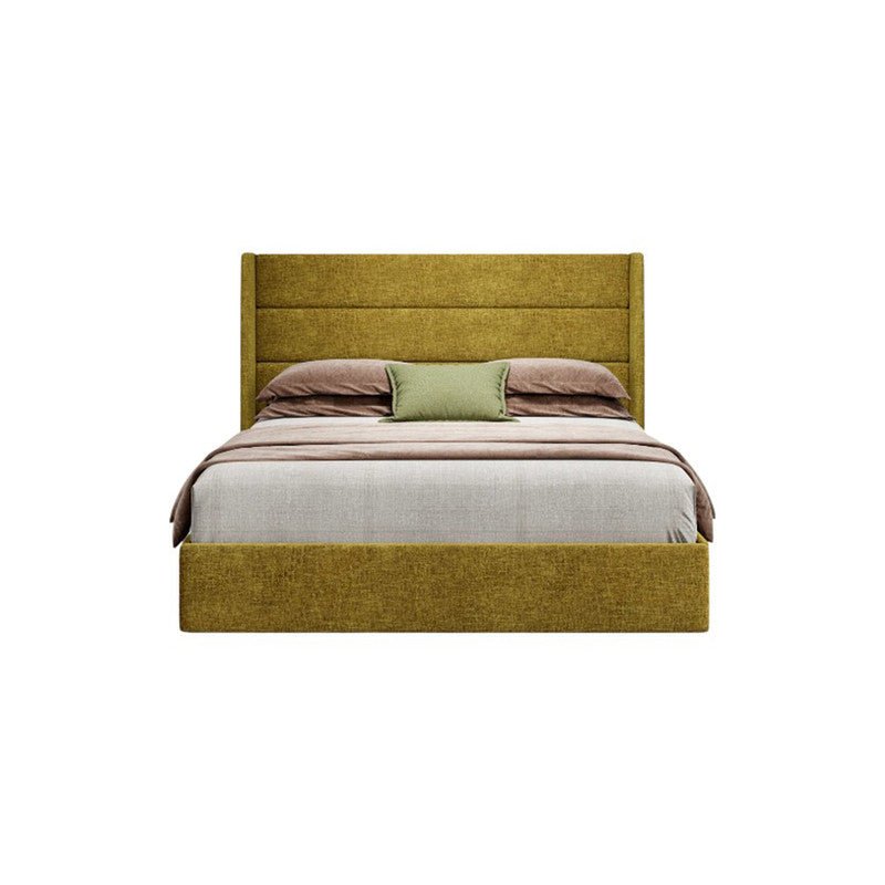 Royal | Swedish Wood Linen Divine Rest Bed in Camel - Al Rugaib Furniture