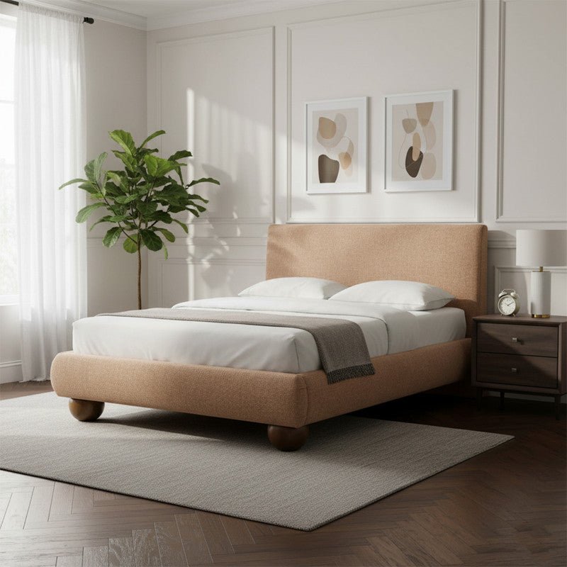 Royal | Swedish Wood Linen Sassari Bed in Red Beds| Royal Furniture