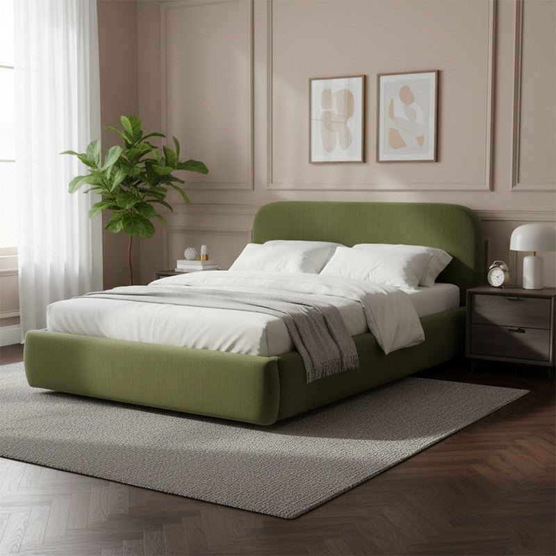 Royal | Swedish Wood Velvet Retreat Bed in Green Beds| Royal Furniture
