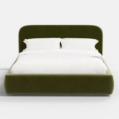 Royal | Swedish Wood Velvet Retreat Bed in Green - Al Rugaib Furniture