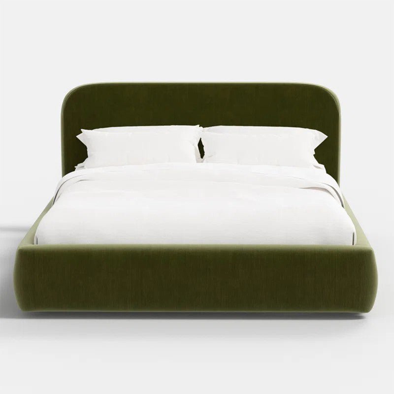Royal | Swedish Wood Velvet Retreat Bed in Green - Al Rugaib Furniture