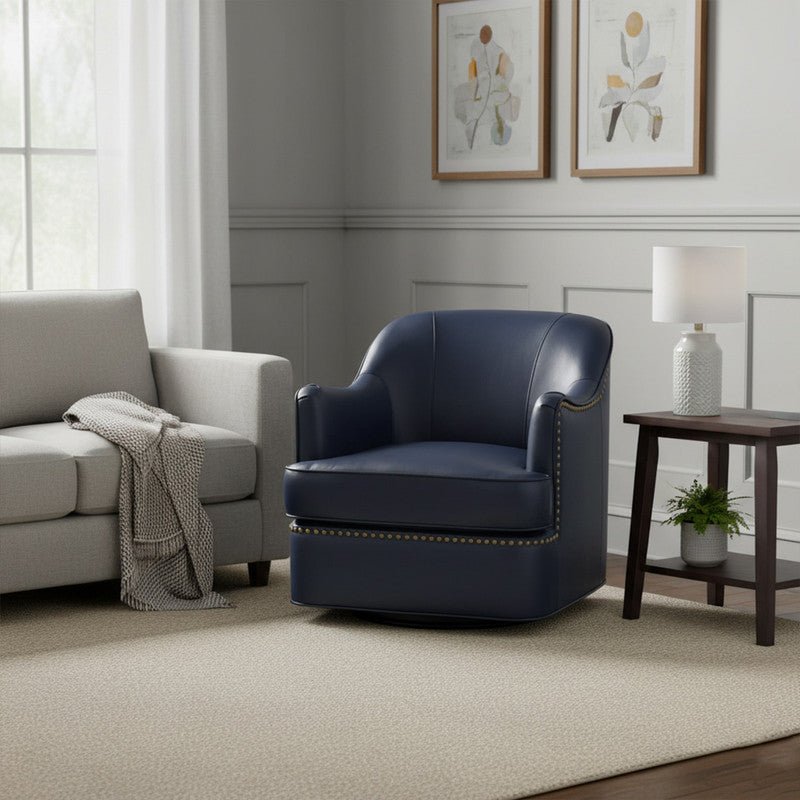 Royal | Urban Relax Lounge Chair with Premium Brown Leather Upholstery – 80×71×81 cm - Al Rugaib Furniture