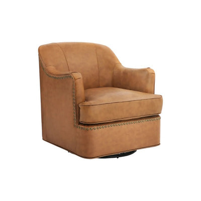 Royal | Urban Relax Lounge Chair with Premium Brown Leather Upholstery – 80×71×81 cm - Al Rugaib Furniture