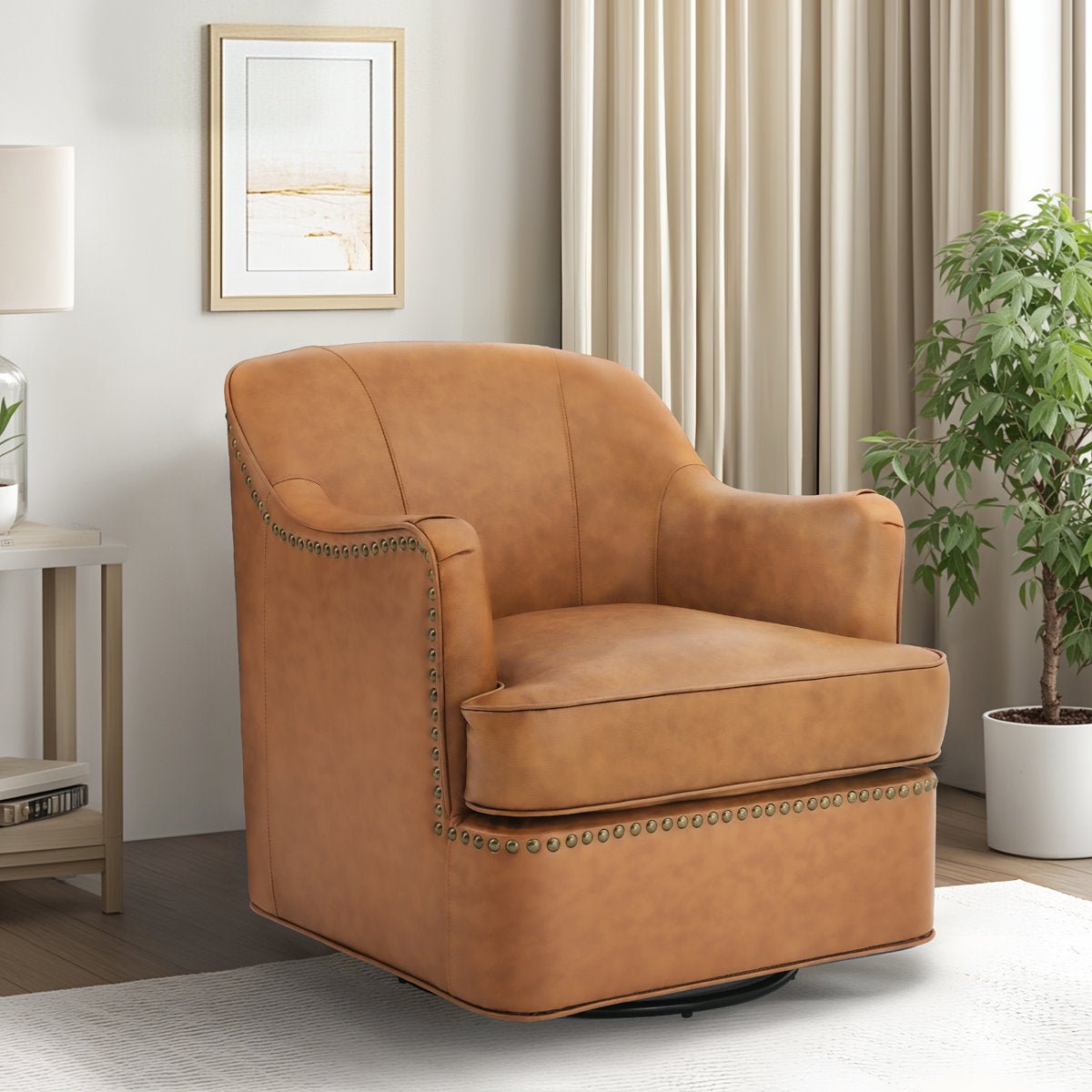 Royal | Urban Relax Lounge Chair with Premium Brown Leather Upholstery – 80×71×81 cm Chairs| Royal Furniture