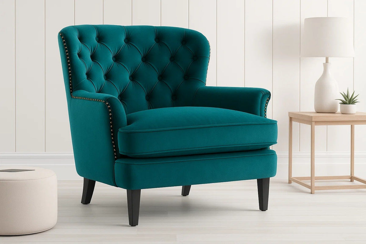 Royal | VelvetVeil Arm Chair with Premium Velvet Upholstery – 90×85×85 cm Chairs| Royal Furniture