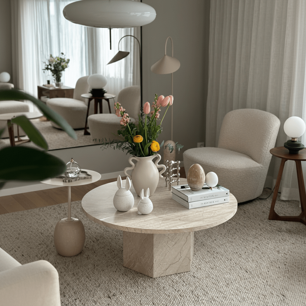 Royal | VelvetVista Marble Coffee Table in Dano Royal Spanish Marble - Beige - 100x100x45 cm Coffee Tables| Royal Furniture