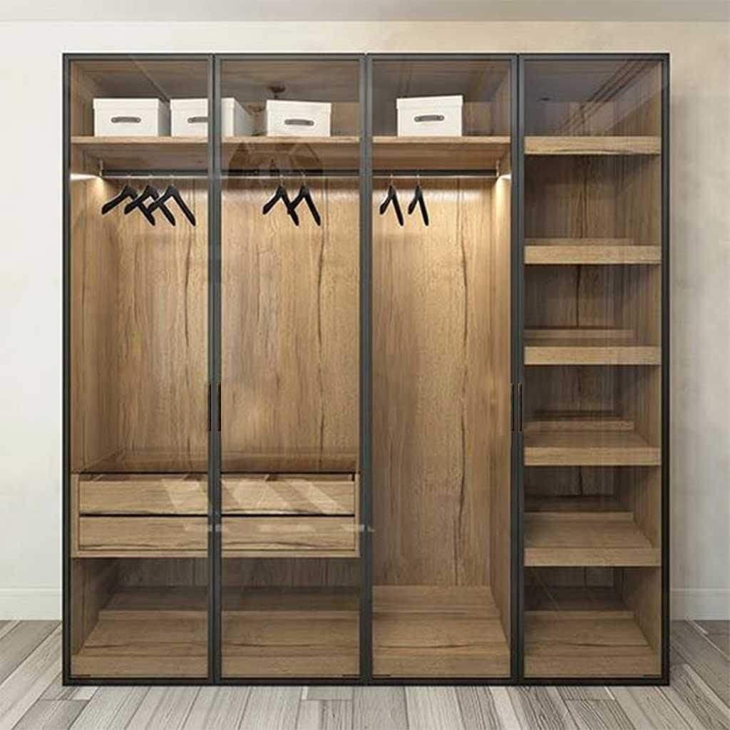 Royal | WhisperOak Essentials Closet – Brown – 220×210×45 cm Wardrobes| Royal Furniture