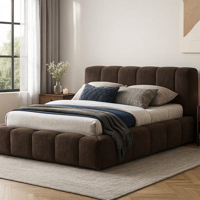 Royal | Wood Chanel Horizon Comfort Bed in Brown - Al Rugaib Furniture