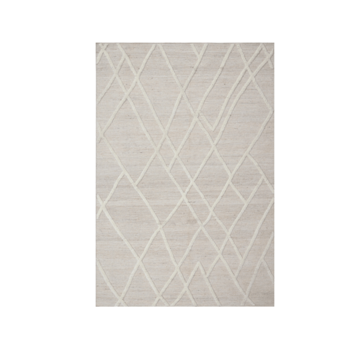 Ruda Beige and White Rug - 240 x 340 cm