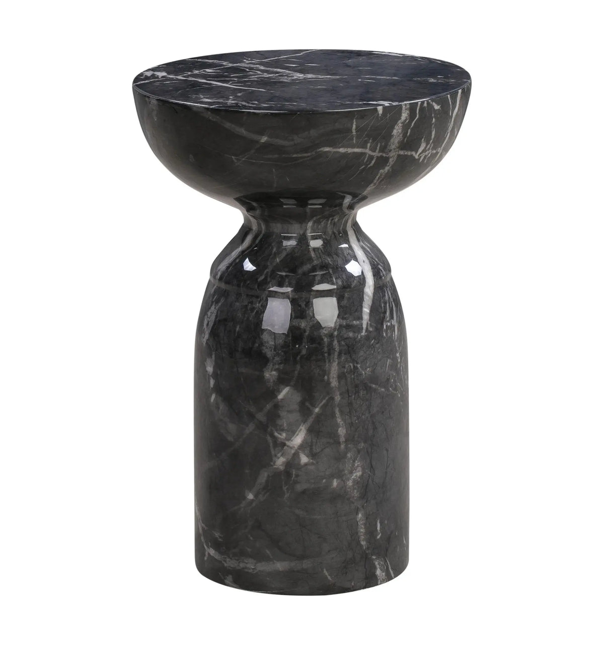 Rue Black Marble Side Table Accent & End Tables| TOV