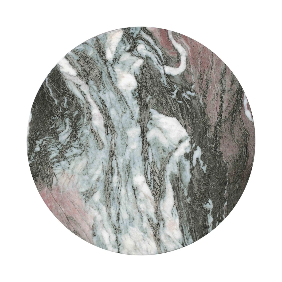 Rue Grey and Blush Marble Side Table Accent & End Tables| TOV