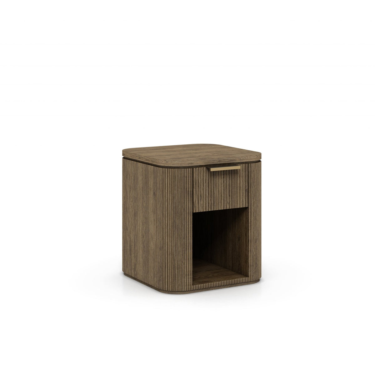 Rustic Haven Brown Oak One Drawer Nightstand Nightstands| Roots Furniture
