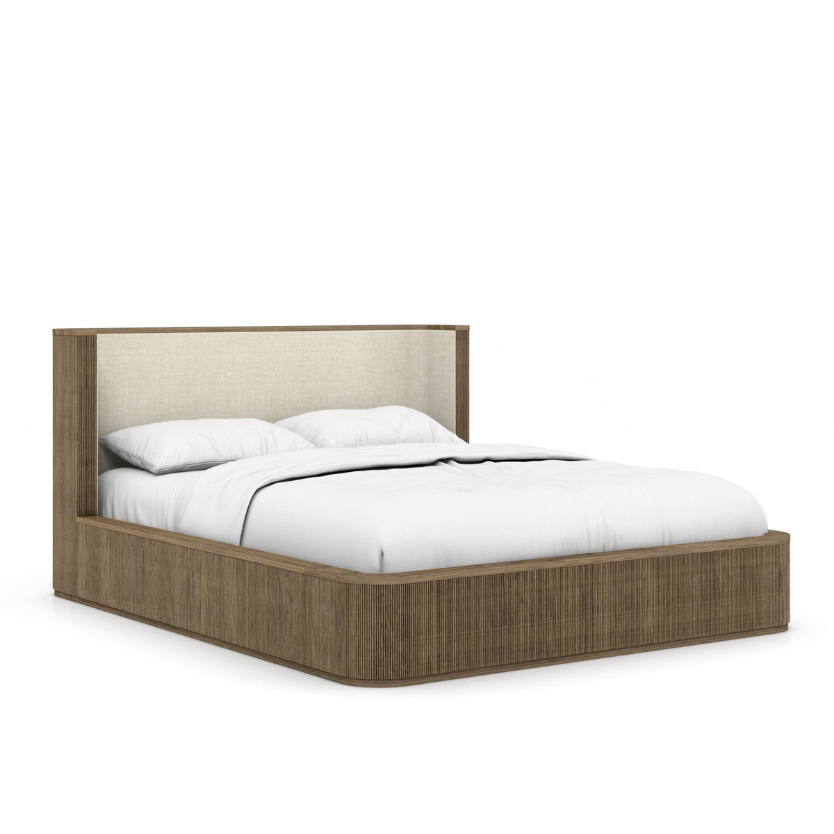 Rustic Haven Brown Oak six Drawer Bed Beds| Roots Furniture