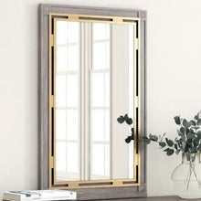 Rustic Haven Brown Oak six Drawer Mirror