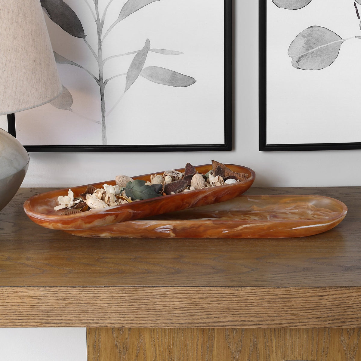 Rustic Horizon Tray S/2 Tray| Uttermost