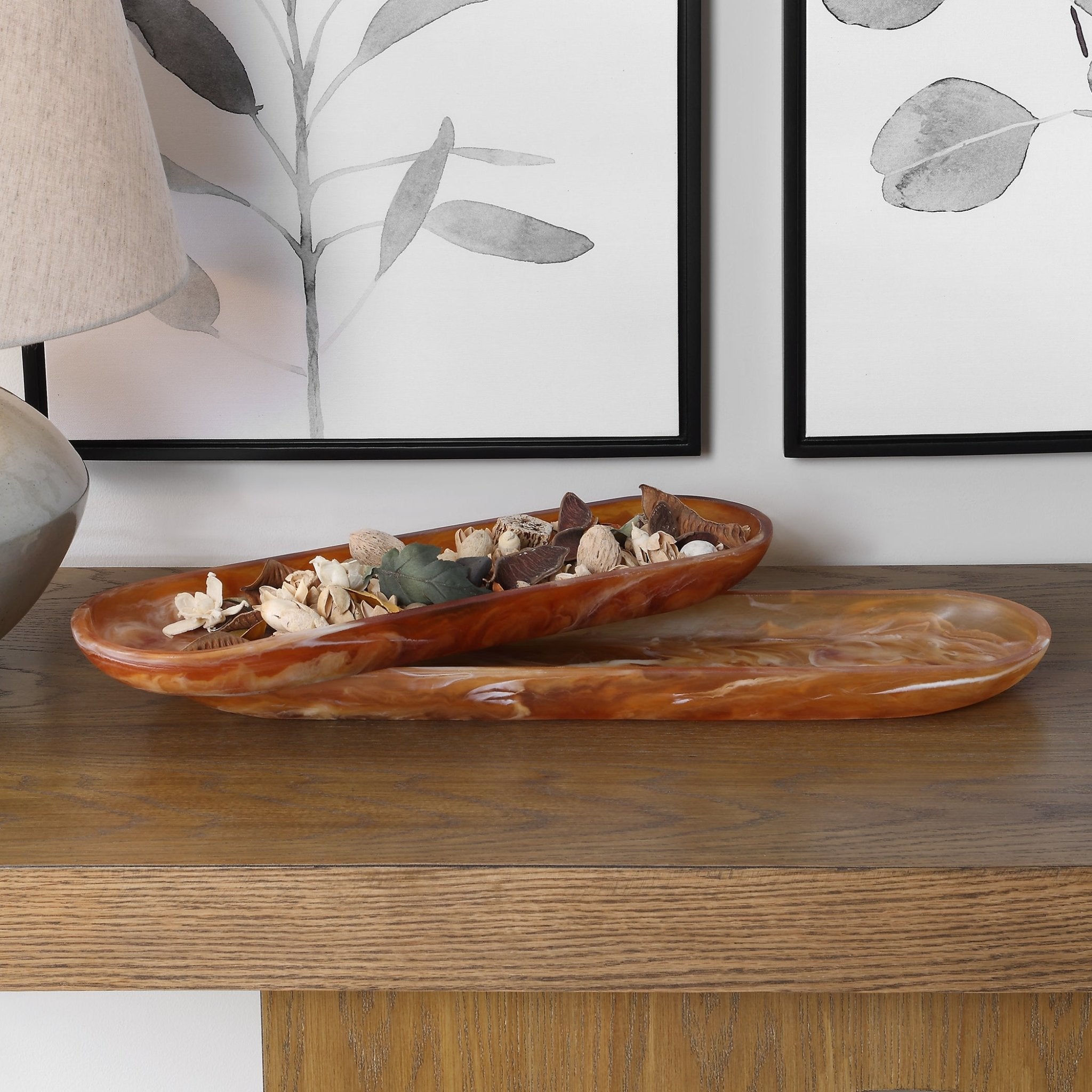 Rustic Horizon Tray S/2 Tray| Uttermost