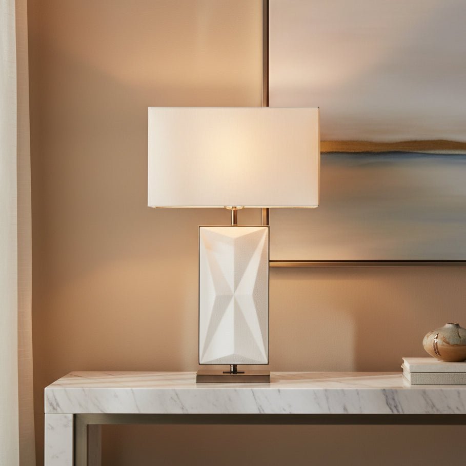 Rylan Faceted Cast Lamp Table Lamps| Crestview