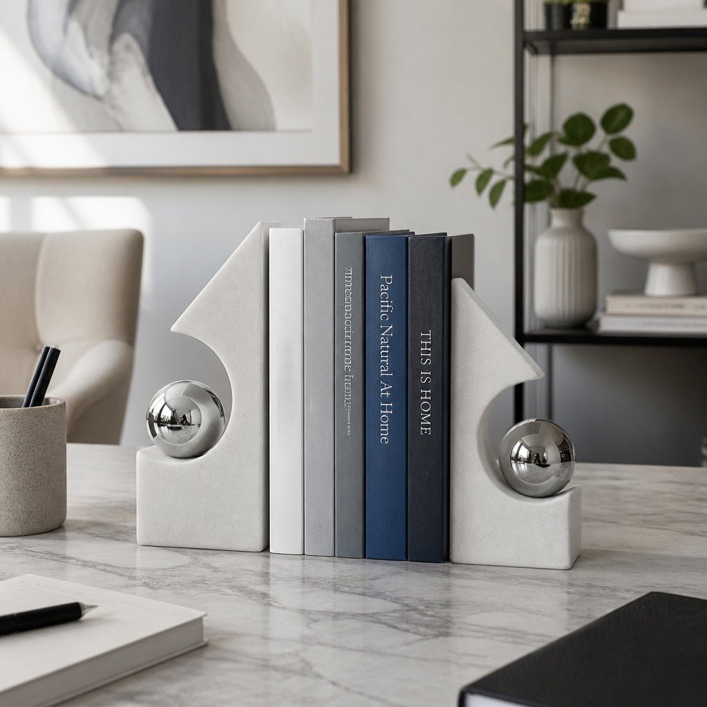 S/2 10" Addyston Quartz Resin Bookends Table Decors| Sagebrook Home