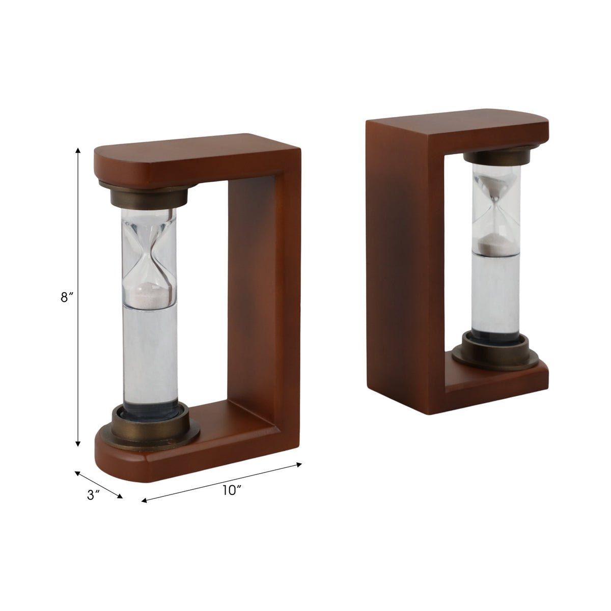 S/2 10" Levine Hourglass Bookends Table Decors| Sagebrook Home