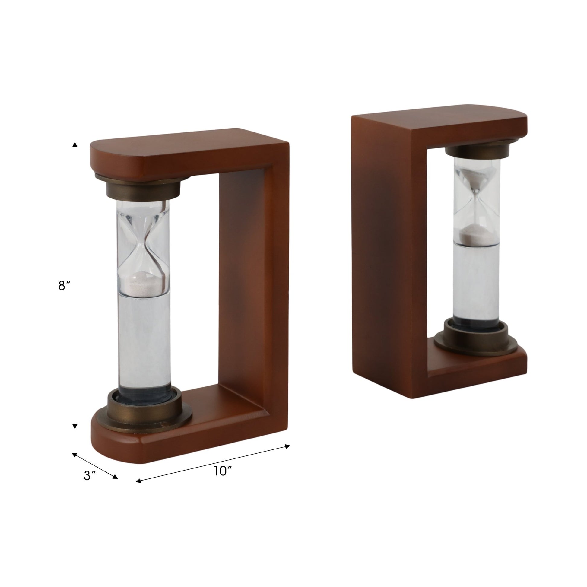 S/2 10" Levine Hourglass Bookends Table Decors| Sagebrook Home