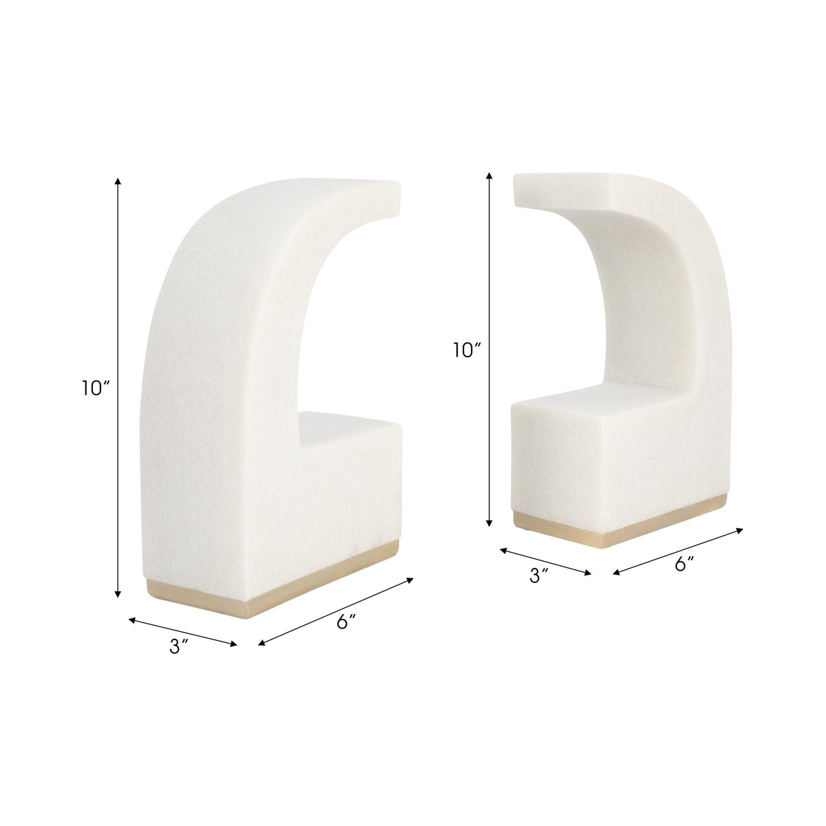 S/2 10" QUOTE BOOKENDS, WHITE Table Decors| Sagebrook Home