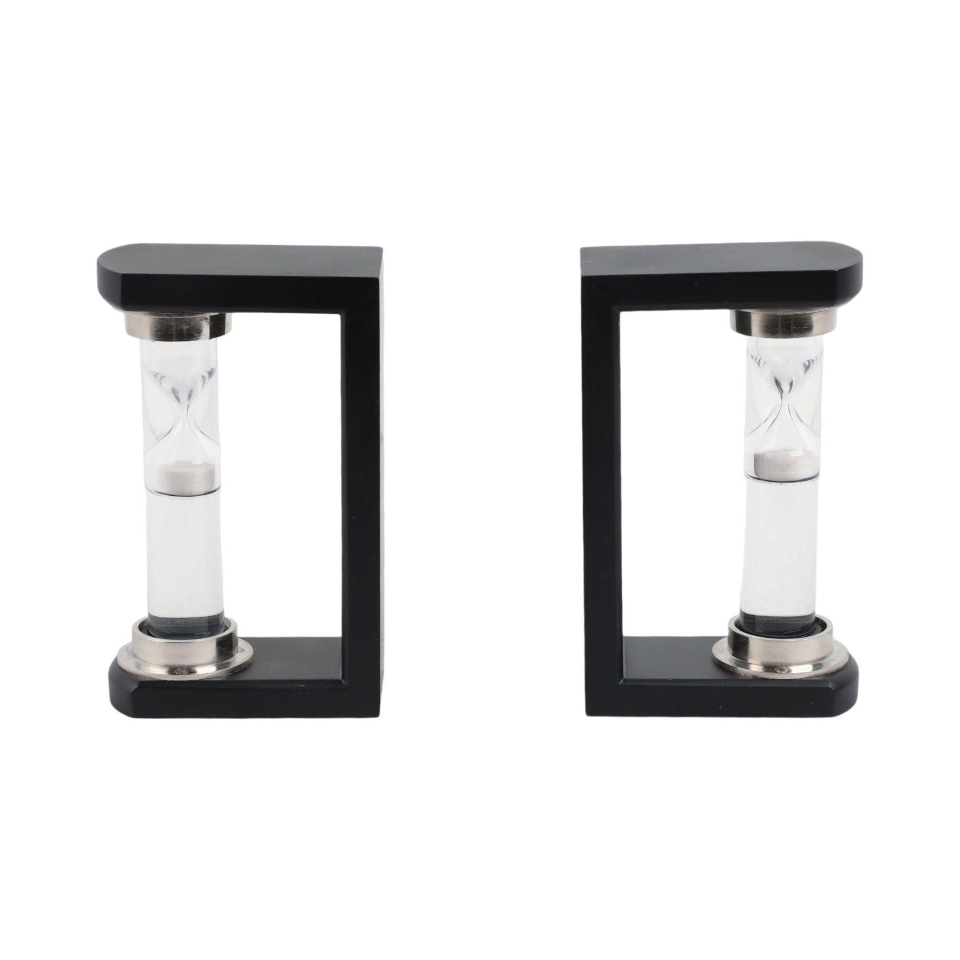 S/2 10" Raven Small Hourglass Bookends Table Decors| Sagebrook Home