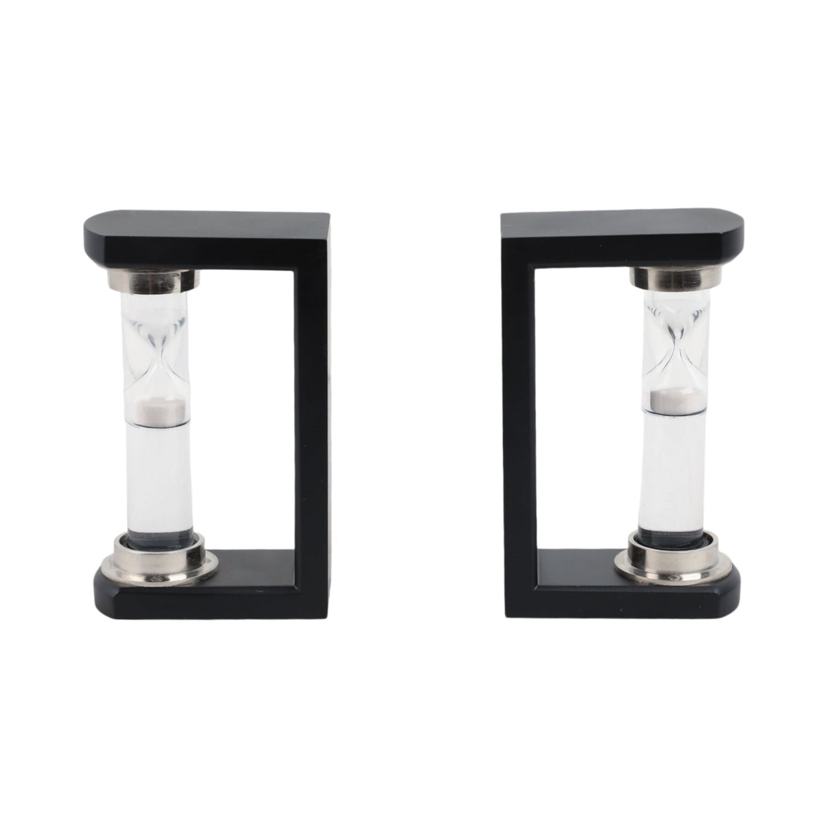 S/2 10" Raven Small Hourglass Bookends Table Decors| Sagebrook Home