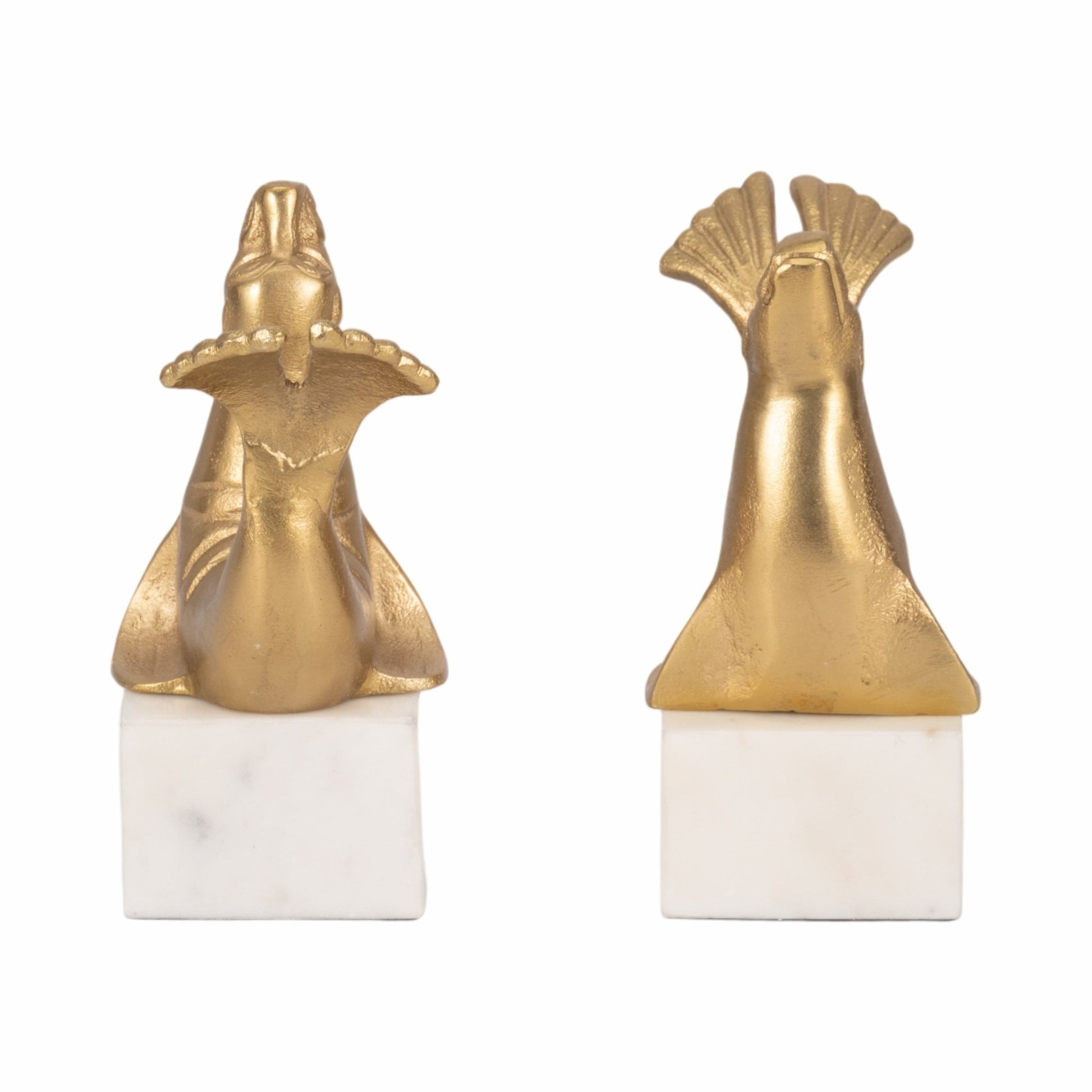 S/2 10" Sea Lion Bookends, Gold Table Decors| Sagebrook Home