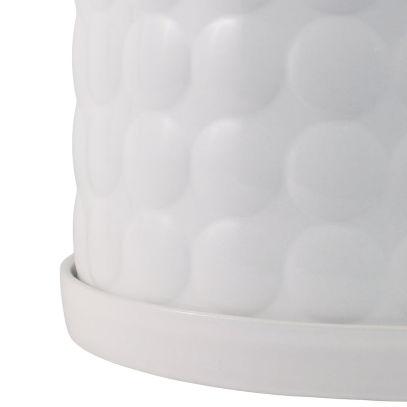 S/2 10/12" Bubble Planter, White - Al Rugaib Furniture