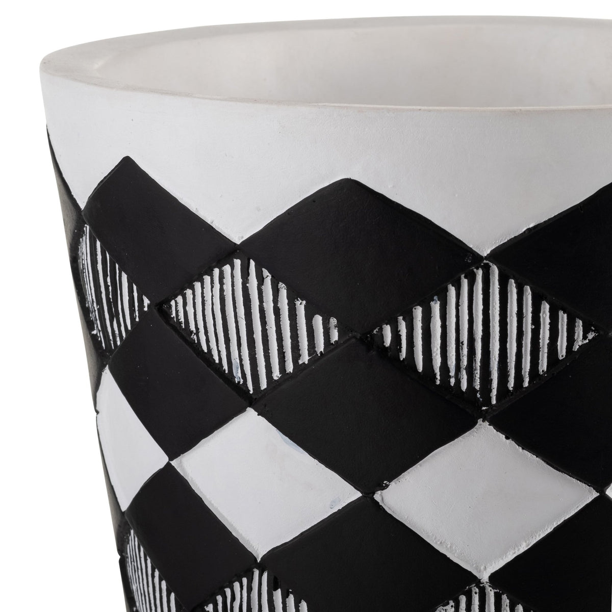 S/2 10/12" Diamond Planter W/ Wood Legs, Black(Kd) Outdoor Planters| Sagebrook Home