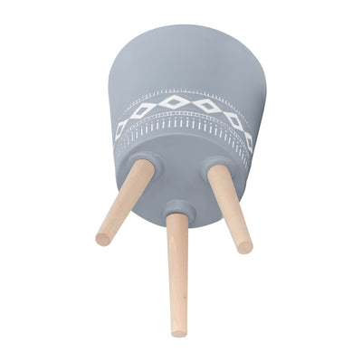 S/2 10/12" DIAMOND PLANTER W/ WOOD LEGS, GRAY (KD) - Al Rugaib Furniture